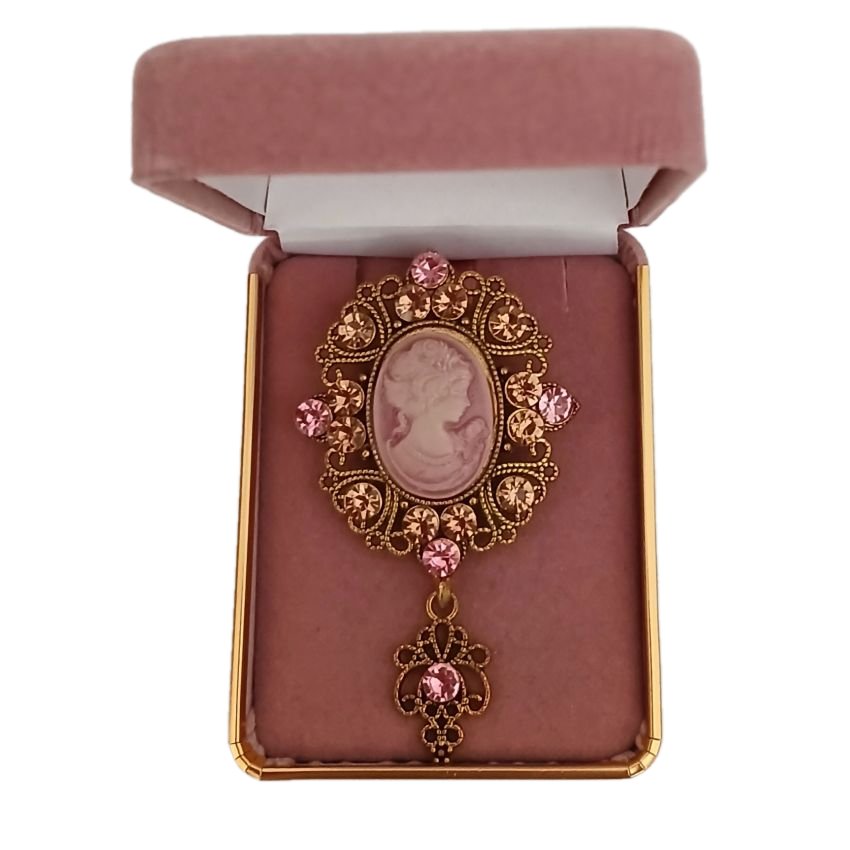 Pretty Ladies Cameo Centre Brooch(2)