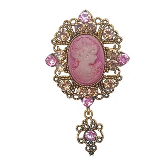 Pretty Ladies Cameo Centre Brooch