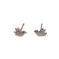 Pretty Stud Sterling Silver Dove Earrings For Confirmation