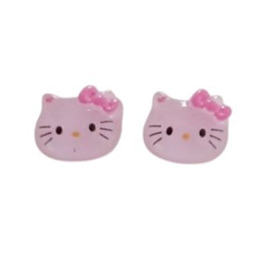Pretty Cat Stud Childrens Clip On Earrings