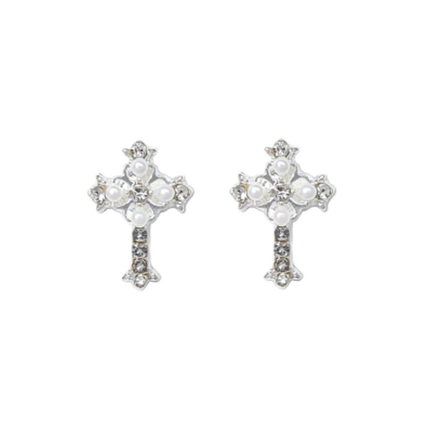 Pretty Pearl Communion Clip On Earrings