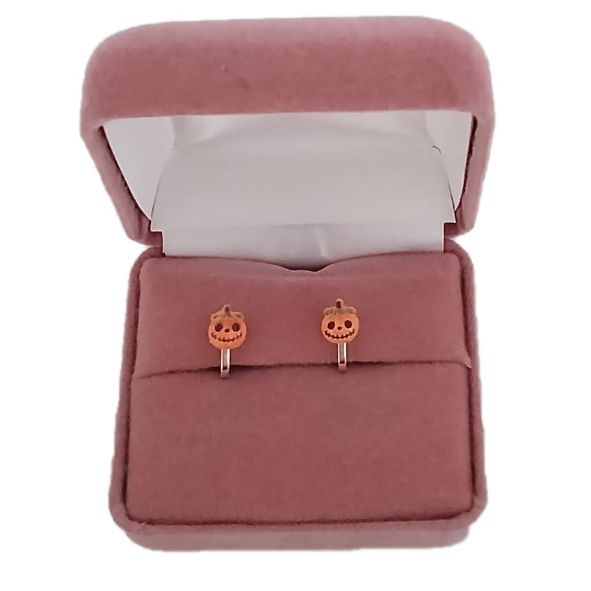 Pumpkin Stud Childrens Clip On Earrings(2)