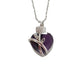 Purple And Cubic Zirconia Memorial Locket