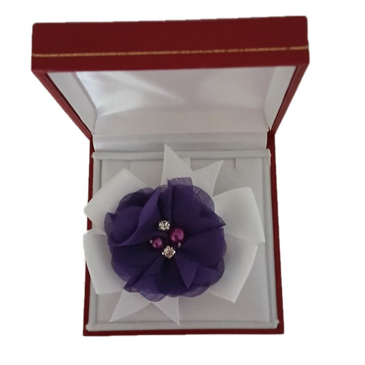 Purple Flower Chiffon Wrist Corsage