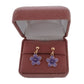 Purple Flower Clip On Earrings(2)