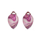 Purple Marble Effect Clip On Earrings