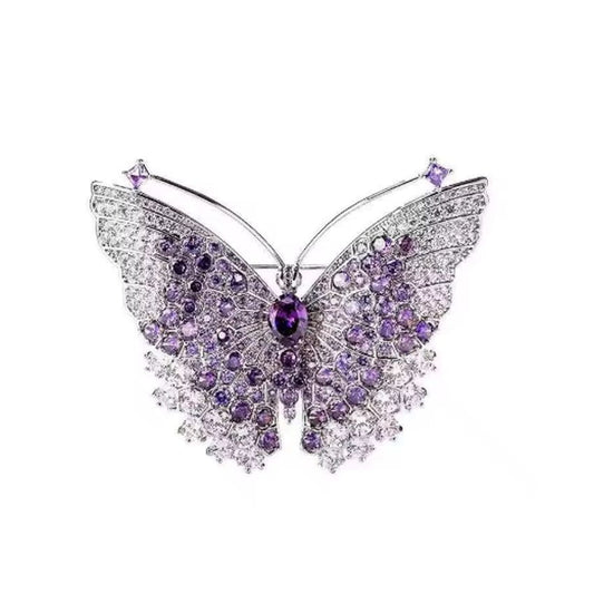 Purple Wing Butterfly Brooch