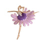 Purple Dancing Ballerina Brooch