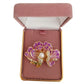 Purple 3D Diamante Flower Brooch(2)