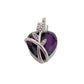Purple And Cubic Zirconia Memorial Locket