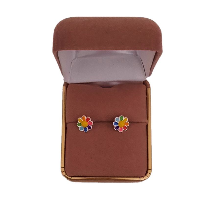 Rainbow Flower Sterling Silver Earring(2)