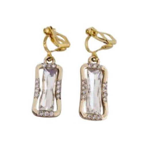 Rectangle Vintage Design Clip On Earrings
