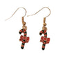 Red And Gold Candy Cane Earrings