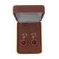 Red Ball Centre Clip On Earrings(2)