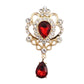 Red Centre With Stone Detail Brooch