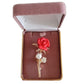 Red Rose Enamel Diamante Brooch(2)