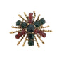 Red And Green Crystal Brooch
