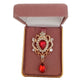 Red Centre With Stone Detail Brooch(2)