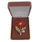 Red Flower Diamante Brooch(2)