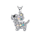Rhinestone Crystal Puppy Pendant