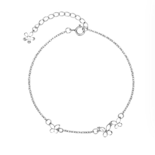 Rhodium Plated Childs Silver Bracelet