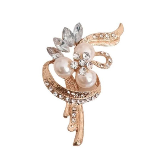 Romantic Clear Crystal Set Brooch