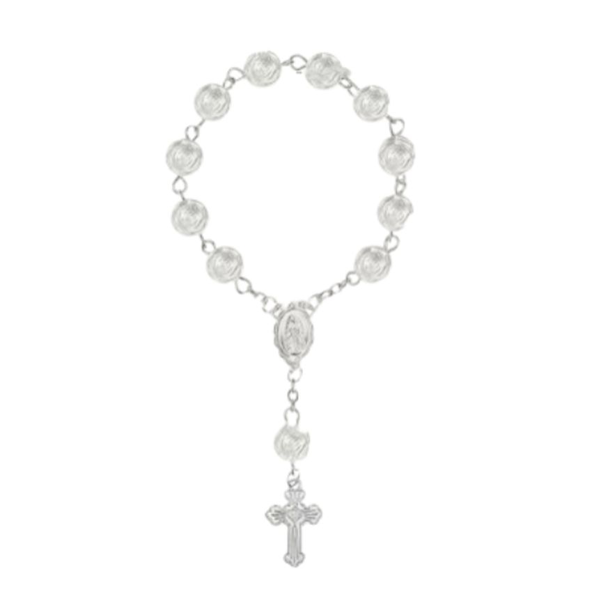 Rosary Bead Bracelet With a Crucifix and Chalice