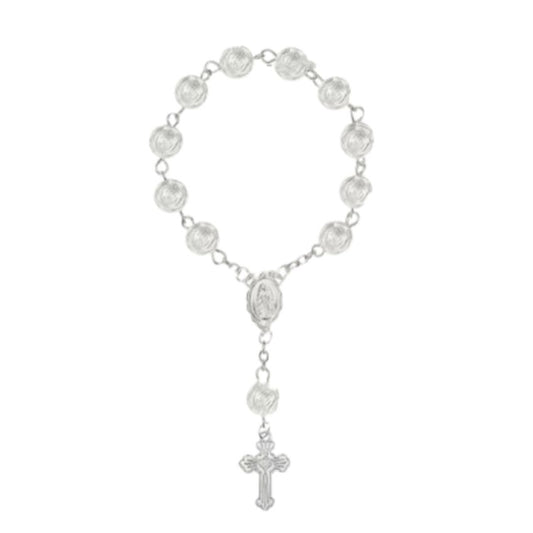Rosary Bead Bracelet With a Crucifix and Chalice