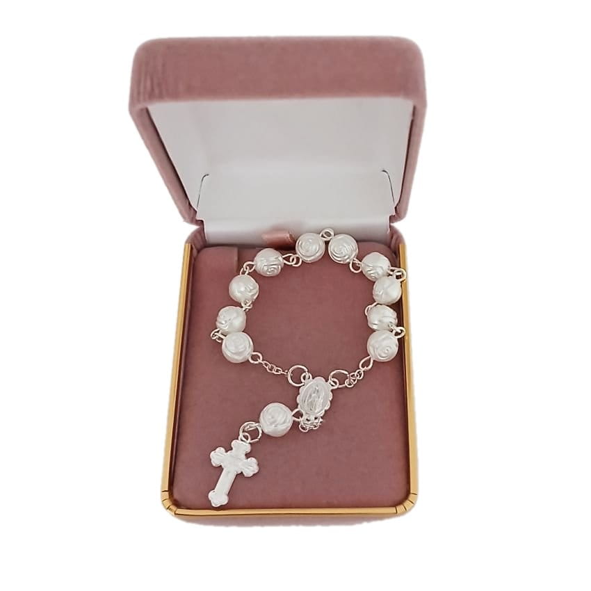 Rosary Bead Bracelet With a Crucifix and Chalice(2)