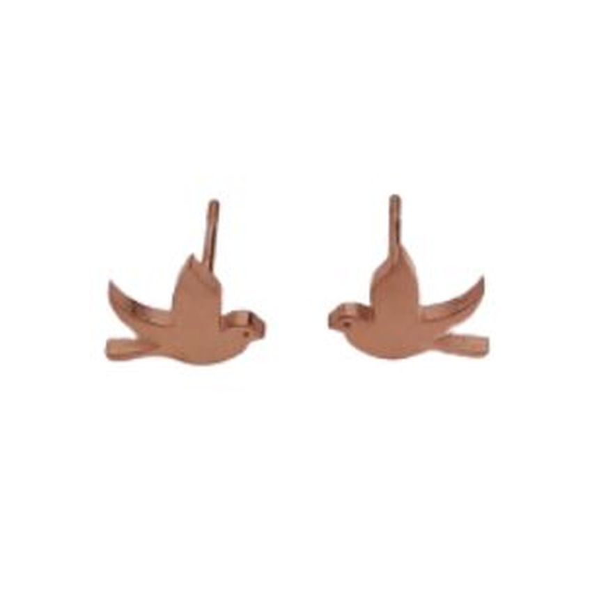 Rose Gold Dove Confirmation Earrings