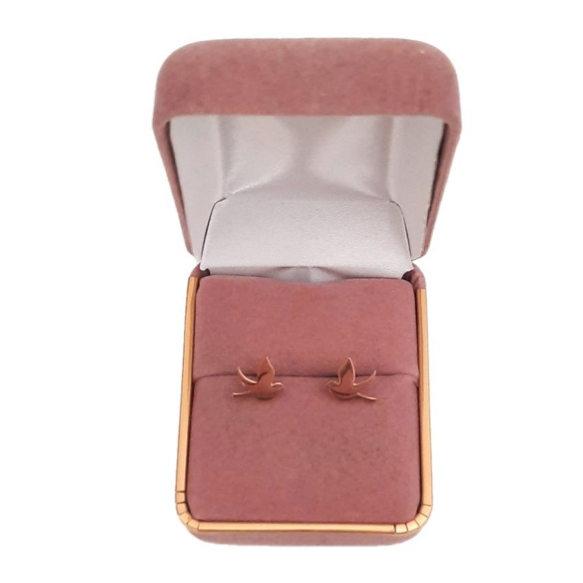 Rose Gold Dove Confirmation Earrings(2)