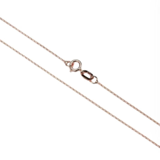 Rose Gold Over Silver 20 Inch Belcher Chain