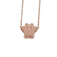 Rose Gold Paw Cremation Ashes Locket