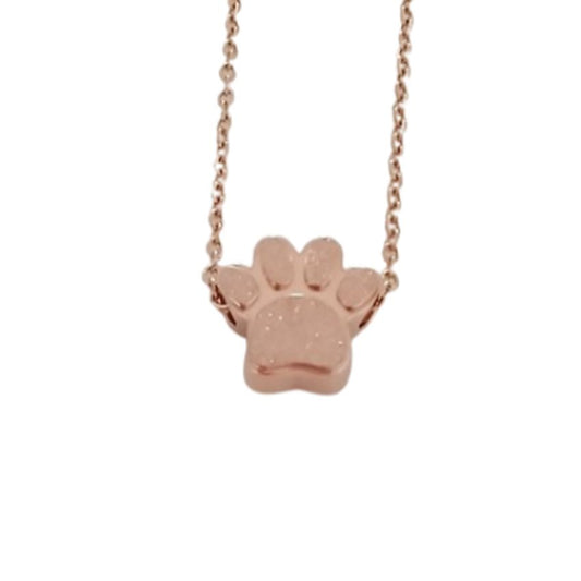 Rose Gold Paw Cremation Ashes Locket