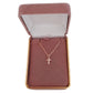Rose Gold Stone Set Cross Necklace(2)