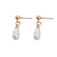 Rose Gold Tone Kids Drop Pearl Earrings