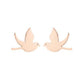 Rose Gold Dove Confirmation Earrings