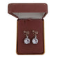Round Diamante Drop Silver Clip On Earrings(2)