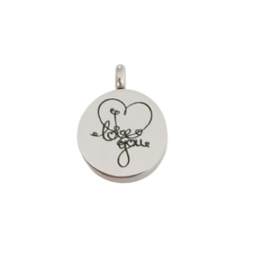 Round I Love You Cremation Ashes Locket