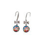 Santa And Bow Drop Earrings