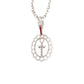 Scroll Edge Cross Pendant On A Sterling Silver Chain