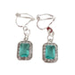 Sea Green Diamante Clip On Earrings