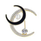 Semi Circle Crystal Brooch