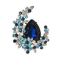Shades Of Blue Crystal Brooch
