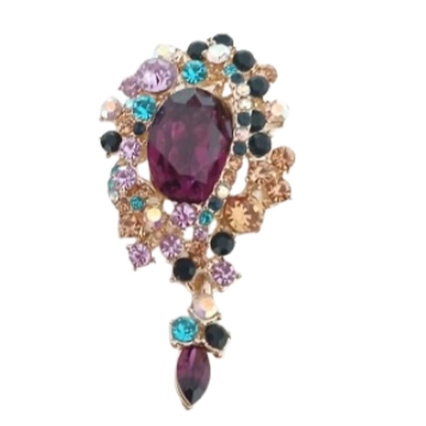Shades Of Purple Diamante Brooch