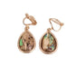 Shell Inspired Drop Clip On Earrings