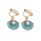 Shell With Pearl Clip On Earrings