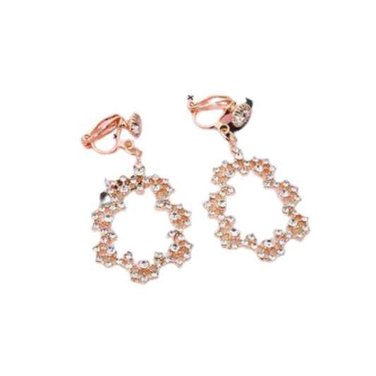 Shimmer Gold Diamante Clip On Earrings