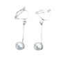 Short Stem Drop Pearl Clip On Earrings