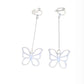 Silver Butterfly Clip On Earrings